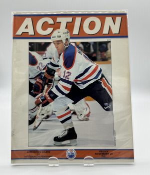 Action Edmonton Oilers Official Program November 20 1987 VS. Penguins
